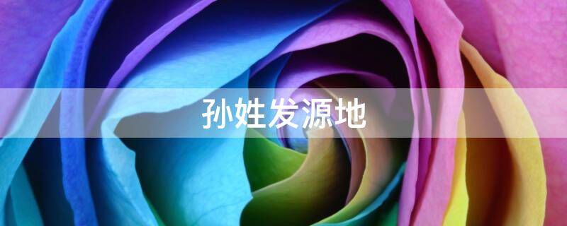 孙姓发源地