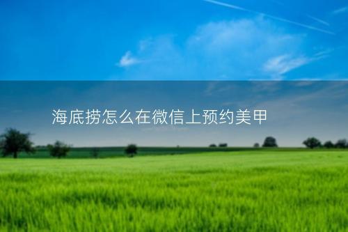 海底捞怎么在微信上预约美甲